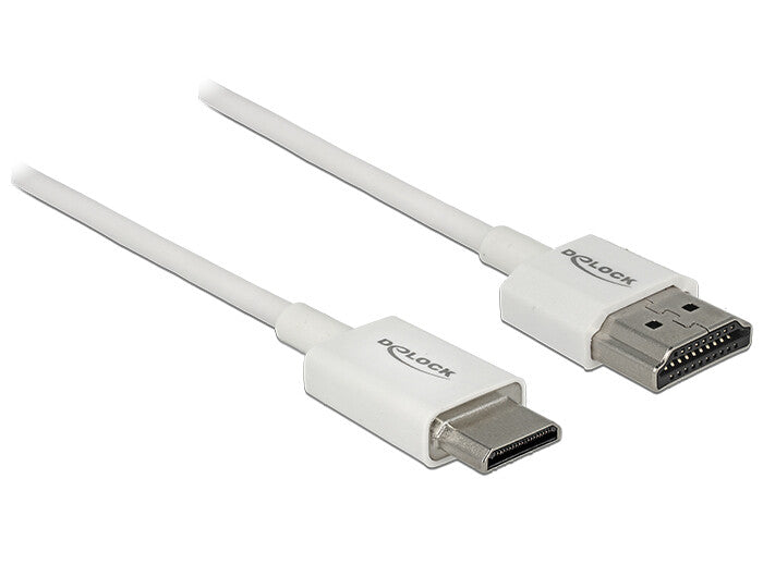 DeLOCK 85143 HDMI-kabel 1,5 m HDMI Type A (Standard) HDMI Type C (Mini) Hvid