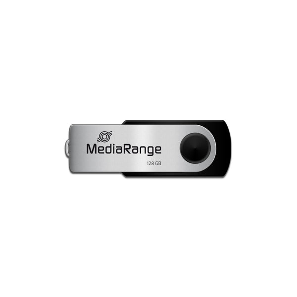 MediaRange MR913 USB-nøgle 128 GB USB Type-A 2.0 Sort, Sølv