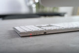 CHERRY KW 9100 SLIM FOR MAC tastatur Universel USB + Bluetooth QWERTZ Tysk Sølv