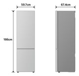 LG GBBSJ10EPY Fritstående 333 L Sølv