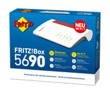 Box 5690 trådløs router 2.5 Gigabit Ethernet Dual-band (2,4 GHz / 5 GHz) Rød, Hvid