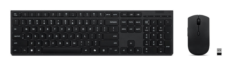 Lenovo 4X31R64351 tastatur Mus inkluderet Kontor RF trådløs + Bluetooth US engelsk Sort