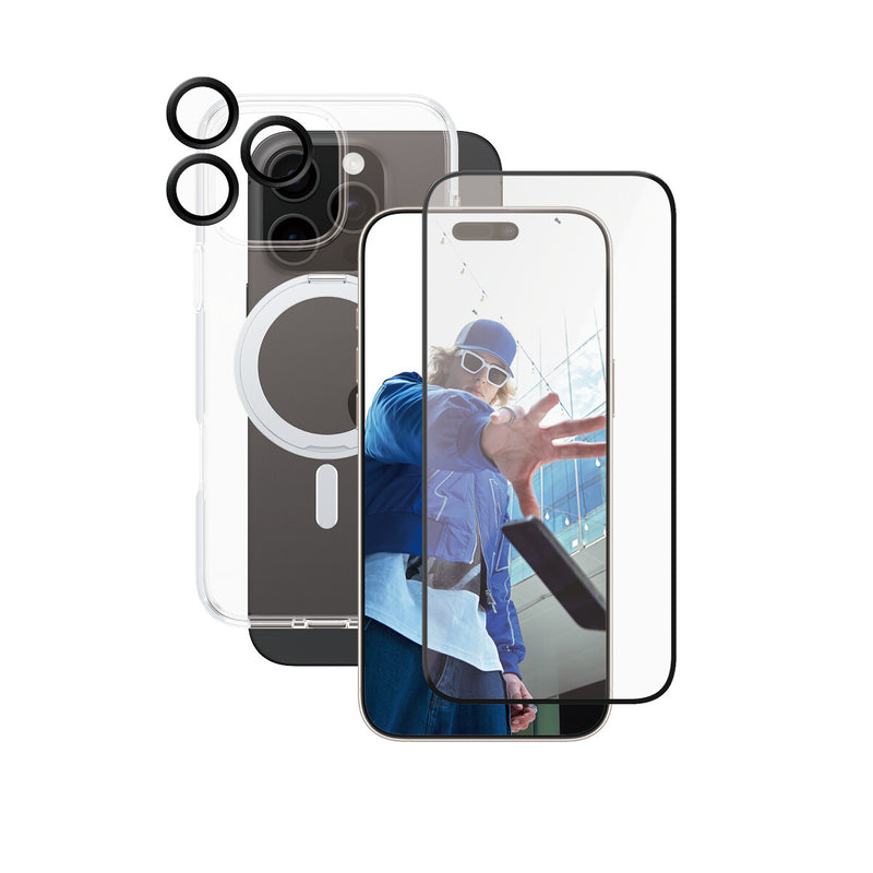 PanzerGlass CARE™ by ® 3-in-1 Ceramic Pakke iPhone 16 Pro Max