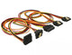 DeLOCK 60149 SATA-kabel 0,5 m SATA 15-stik 4 x SATA 15-pin Sort, Orange, Rød, Gul