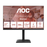 AOC E4 U27E4CV computerskærm 68,6 cm (27") 3840 x 2160 pixel 4K Ultra HD LED Sort