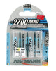 Ansmann Blister 4 X Accu, AA, 2700mAh AA / HR6 Nikkel-Metalhydrid (NiMH)