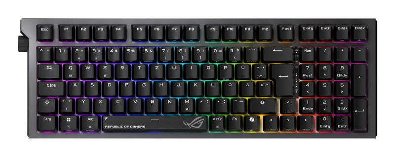 ASUS ROG Strix Morph 96 Wireless tastatur Spil USB + RF Wireless + Bluetooth QWERTZ Tysk Sort