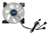 Azza HURRICANE II Computerkabinet Luftkøler 12 cm Sort, Hvid