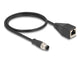 DeLOCK 60621 netværkskabel Sort 0,5 m Cat5e S/FTP (S-STP)