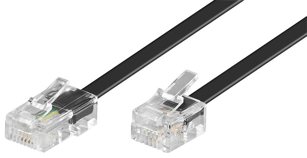 Goobay 68577 telefonkabel 6 m Sort