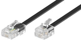 Goobay 68530 telefonkabel 3 m Sort