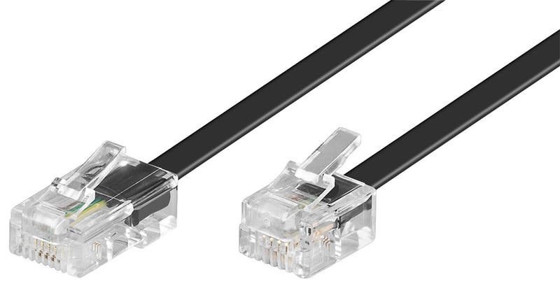 Goobay 68530 telefonkabel 3 m Sort