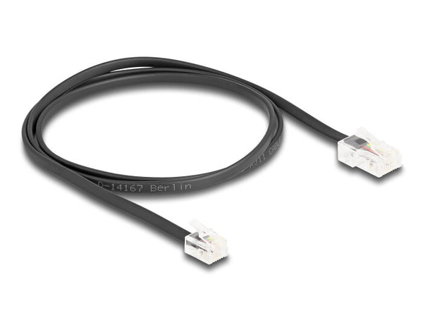 DeLOCK 88035 telefonkabel 1 m Sort