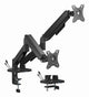Gembird MA-DA2U-01 skærmbeslag og -stativer 81,3 cm (32") Skrivebord Sort
