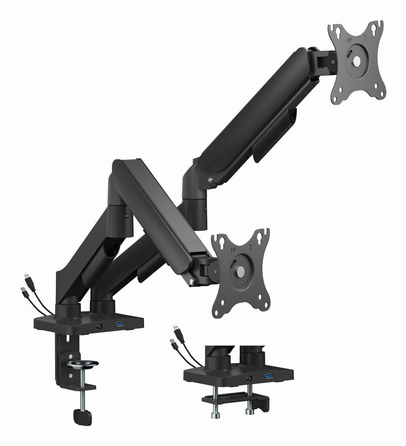 Gembird MA-DA2U-01 skærmbeslag og -stativer 81,3 cm (32") Skrivebord Sort