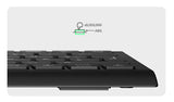KeySonic KSK-5011ELC (DE) tastatur Hjem USB QWERTZ Tysk Sort