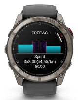 Garmin fēnix 8 Pro 3,56 cm (1.4") AMOLED 51 mm Digital 454 x 454 pixel Berøringsskærm Grafit, Titanium Wi-Fi GPS (satellit)