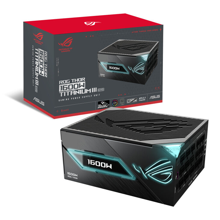 ASUS ROG -THOR-1600T3-GAMING-EVO enhed til strømforsyning 1600 W 20+4 pin ATX ATX Grå