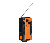 Extralink RADIO AWARYJNE SOLARNE Z KORBKA DYNAMO POWERBANK 4000MAH Z LATARKA SOS SR-4000 Bærbar Analog Sort, Orange