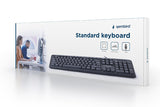 Gembird KB-U-103 tastatur USB US engelsk Sort