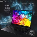 CAPTIVA GY6 959AG 25T1 AMD Ryzen™ 9 9955HX Laptop 40,6 cm (16") WQXGA 64 GB DDR5-SDRAM 2 TB SSD NVIDIA GeForce RTX 5090 Wi-Fi 6 (802.11ax) Windows 11 Home Tysk Sort