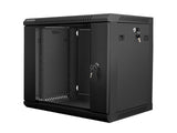 Lanberg WF01-6409-10B stativ 9U Vægmonteret stativ Sort