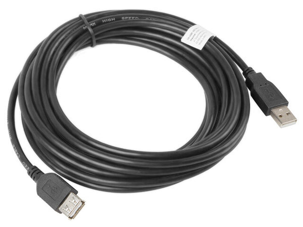 Lanberg CA-USBE-10CC-0050-BK USB-kabel USB 2.0 5 m USB A 0,48 Gbit/sek. Sort