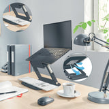 Leitz Ergo justerbar multivinklet laptop stand, 80 % recirkuleret plast