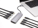 DeLOCK 64323 interface hub USB 3.2 Gen 2 (3.1 Gen 2) Type-C 10000 Mbit/s Grå