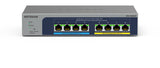NETGEAR MS108EUP Administreret L2/L3 2.5G Ethernet (100/1000/2500) Strøm over Ethernet (PoE) Grå