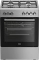 Beko FBE62130GXDN komfur og ovn Fritstående komfur Elektrisk Gaskomfur Sort