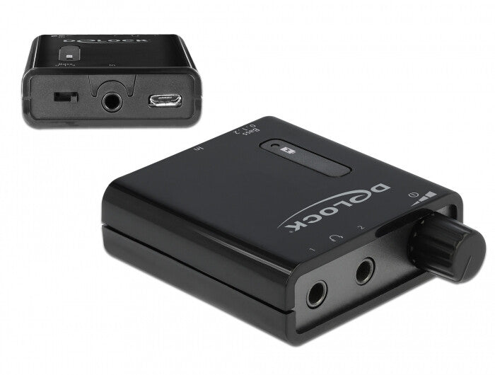 DeLOCK 64056 hovedtelefon forstærker Sort
