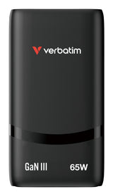 Verbatim 32354 oplader til mobil enhed Laptop, Smartphone, Tablet Sort Vekselstrøm Hurtig opladning Indendørs