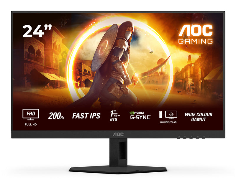 AOC G4 24G4HRE computerskærm 60,5 cm (23.8") 1920 x 1080 pixel Fuld HD LED Sort, Rød