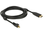 DeLOCK 83731 videokabel adapter 3 m Mini DisplayPort HDMI Sort