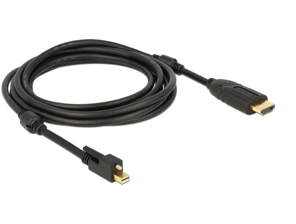 DeLOCK 83731 videokabel adapter 3 m Mini DisplayPort HDMI Sort
