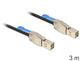 DeLOCK 83396 Serial Attached SCSI (SAS)-kabel 3 m Sort, Sølv
