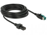 DeLOCK 85486 el-ledning Sort 5 m PoweredUSB