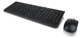 Lenovo 300 USB Combo tastatur Mus inkluderet Hjem QWERTZ Tysk Sort