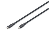 Digitus AK-300350-005-S USB-kabel USB 2.0 0,5 m USB C 80 Gbit/sek. 240 W Sort