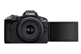 Canon EOS R50, Black + RF-S 18-45 IS STM + RF-S 55-210mm F5-7.1 IS STM Kit MILC 24,2 MP CMOS 6000 x 4000 pixel Sort