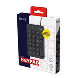 Trust 22221 numerisk tastatur Laptop/PC USB Sort