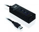 iBox IUH3FB interface hub 5000 Mbit/s Sort