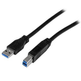 StarTech.com USB3CAB1M USB-kabel USB 3.2 Gen 1 (3.1 Gen 1) 1 m USB A USB B 5 Gbit/sek. Sort