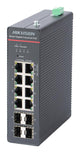 Hikvision DS-3T1512HP-SI-8P4F netværksswitch Administreret Gigabit Ethernet (10/100/1000) Strøm over Ethernet (PoE) Sort