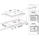 Whirlpool AKT 8130 BA Sort Indbygget Keramisk 4 zone(s)