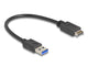 DeLOCK 85449 USB-kabel USB 3.2 Gen 2 (3.1 Gen 2) 0,3 m USB E USB A 10 Gbit/sek. Sort