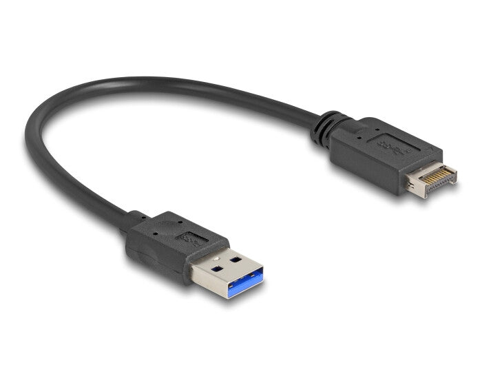 DeLOCK 85449 USB-kabel USB 3.2 Gen 2 (3.1 Gen 2) 0,3 m USB E USB A 10 Gbit/sek. Sort