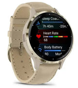 Garmin 010-02785-55 Smartwatch og sportsur 3,05 cm (1.2") AMOLED 41 mm Digital 390 x 390 pixel Berøringsskærm Guld Wi-Fi GPS (satellit)