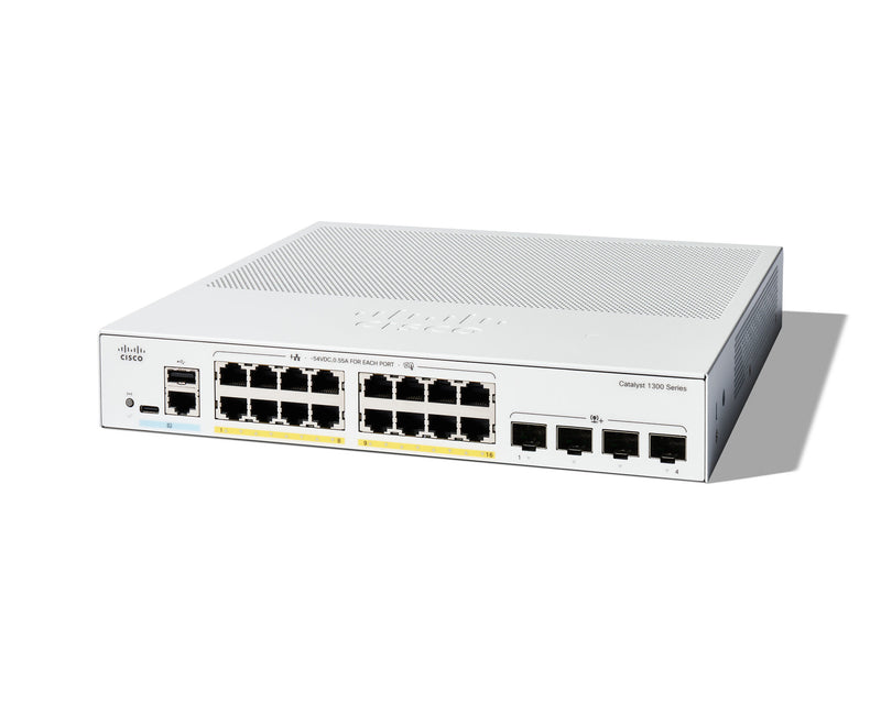 Cisco C1300-16P-4X netværksswitch Administreret L2/L3 Gigabit Ethernet (10/100/1000) Hvid